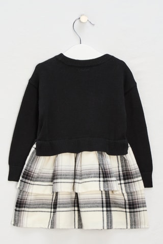 Jurk Trompe-l'œil - Ecru