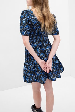 Abito a campana - Blu elettrico e nero