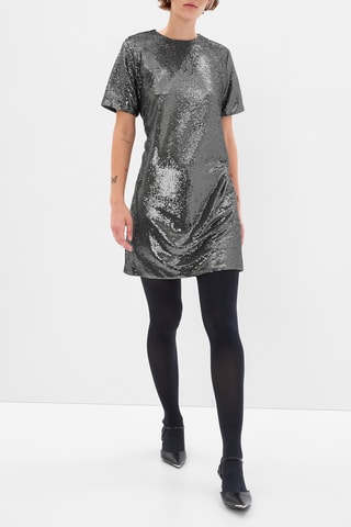 Rechte Jurk - Zilverkleurig