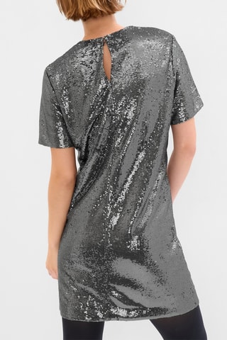 Rechte Jurk - Zilverkleurig