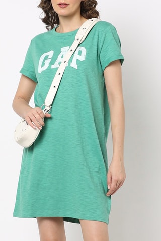 Abito t-shirt - Verde acqua melange