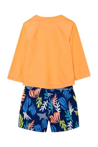 T-shirt en Zwemshort - Oranje en Blauw