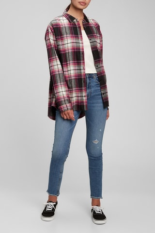 Blouse - Roze en Lichtgrijs