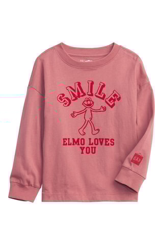 T-shirt in cotone bio Elmo  - Rosa
