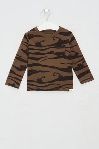 T-shirt in cotone bio - Marrone