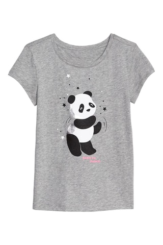 T-shirt - Gemêleerd Lichtgrijs