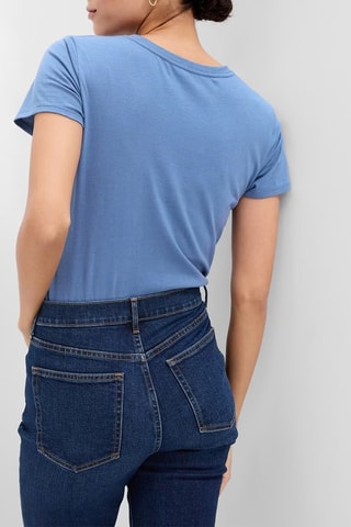 T-shirt in cotone bio - Cobalto