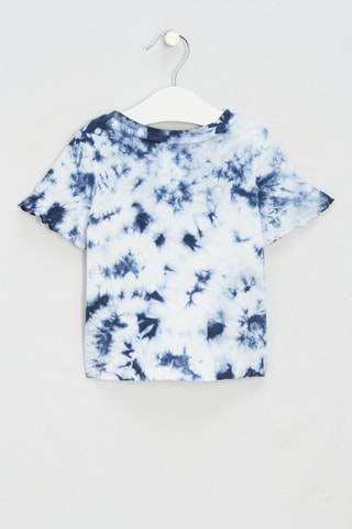 T-shirt Tie and Dye - Kobaltblauw
