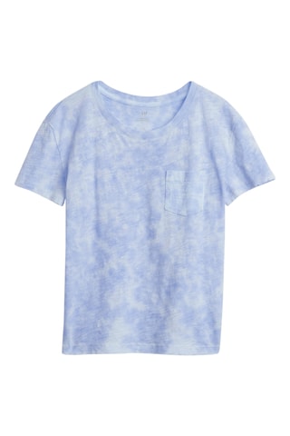 Biologisch Katoenen T-shirt Tie and Dye - Kobaltblauw