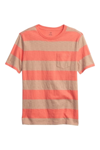 T-shirt in cotone bio - Rosa e corallo