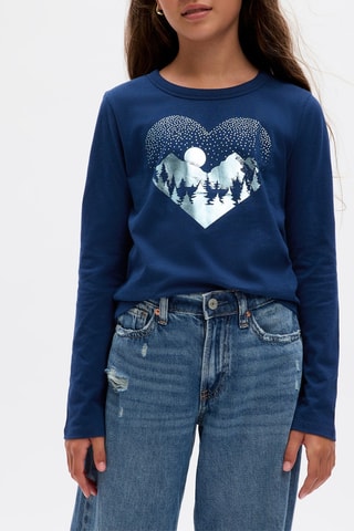 Biologisch Katoenen T-shirt - Kobaltblauw