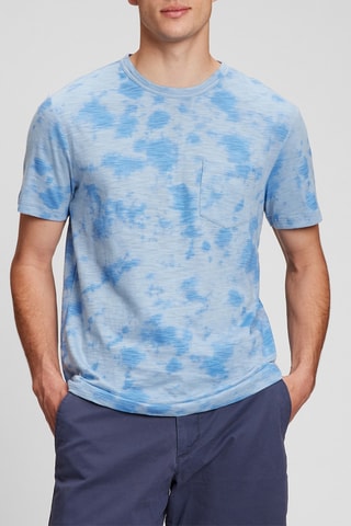 T-shirt Tie and Dye - Marineblauw