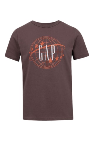 T-shirt in cotone bio - Marrone