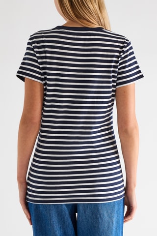 T-shirt - Wit en Marineblauw