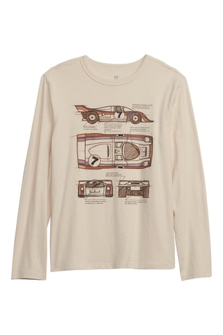 T-shirt in cotone bio - Beige chiaro