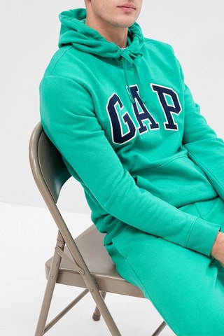 Sweater met Capuchon - Zeegroen