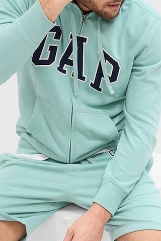 Felpa con cappuccio - Verde acqua