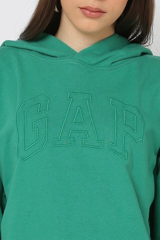 Felpa con cappuccio - Verde