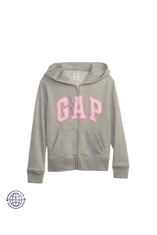 Sweater met Capuchon - Gemêleerd Grijs