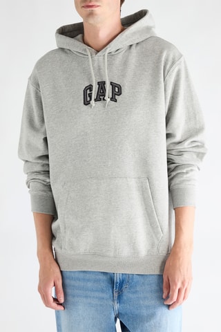 Sweater met Capuchon - Gemêleerd Grijs
