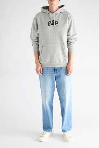 Sweater met Capuchon - Gemêleerd Grijs