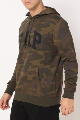 Felpa con cappuccio - Verde scuro