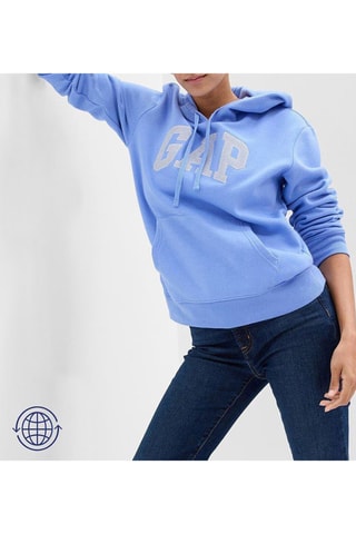 Felpa con cappuccio - Celeste