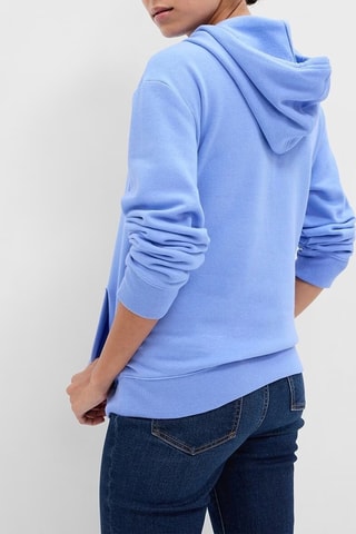 Felpa con cappuccio - Celeste