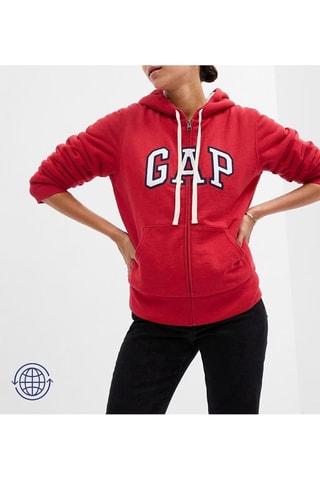 Felpa con cappuccio - Rosso