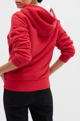 Felpa con cappuccio - Rosso