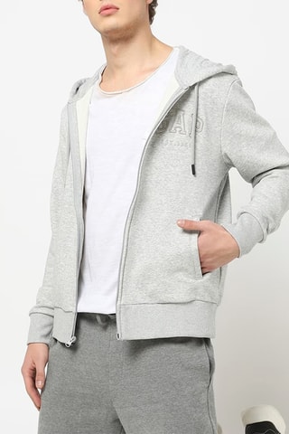 Sweater met Capuchon - Lichtgrijs