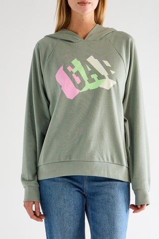 Felpa con cappuccio - Verde oliva