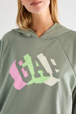 Felpa con cappuccio - Verde oliva