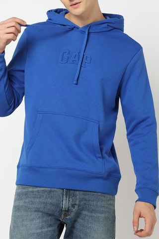 Felpa con cappuccio - Blu