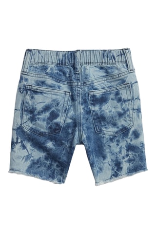 Spijkershort Tie and Dye - Indigoblauw