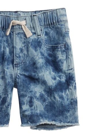 Spijkershort Tie and Dye - Indigoblauw