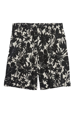 Linnen Short Hoge Taille - Zwart