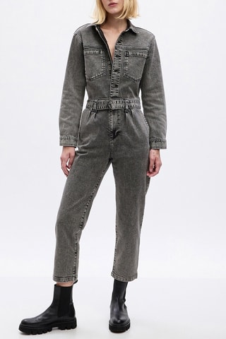 Tuta in jeans - Grigio