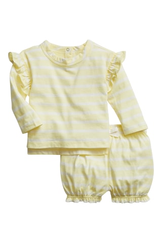 T-shirt en Bloomer - Geel en Wit