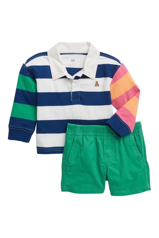 Felpa e shorts - Navy e verde