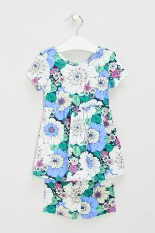 Jurk en Short - Blauw en Wit