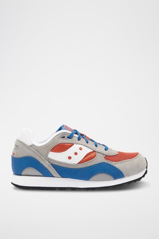 Nubuck Sneakers Shadow- Grijs en kobaltblauw