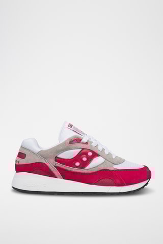 Nubuck Sneakers Shadow 6000 - Wit en rood