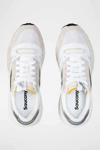 Nubuck Sneakers Jazz - Wit en zilverkleurig