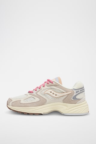 Nubuck Sneakers Grid Jazz 9 - Wit en Lichtgrjis