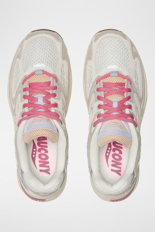 Nubuck Sneakers Grid Jazz 9 - Wit en Lichtgrjis