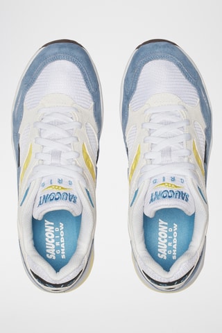 Nubuck Sneakers Grid Shadow 2 - Kobaltblauw en Wit