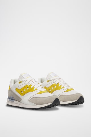 Leren Sneakers Courageous - Wit en Grijs