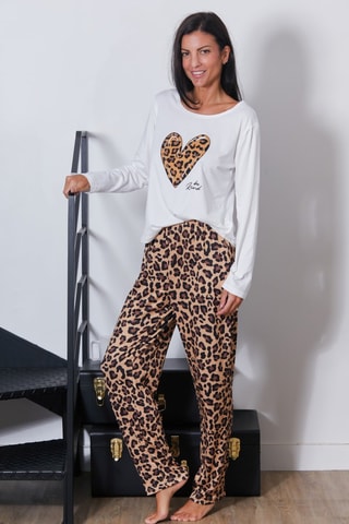 Pijama Ambre - Branco e bege