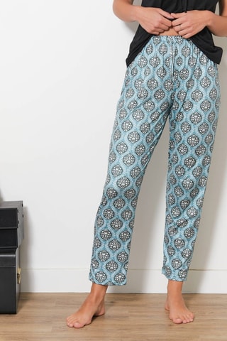 Pijama Mary - Preto e azul-celeste